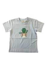 Luigi Boy's SS Shirt Safari Crocodile Sky Blue