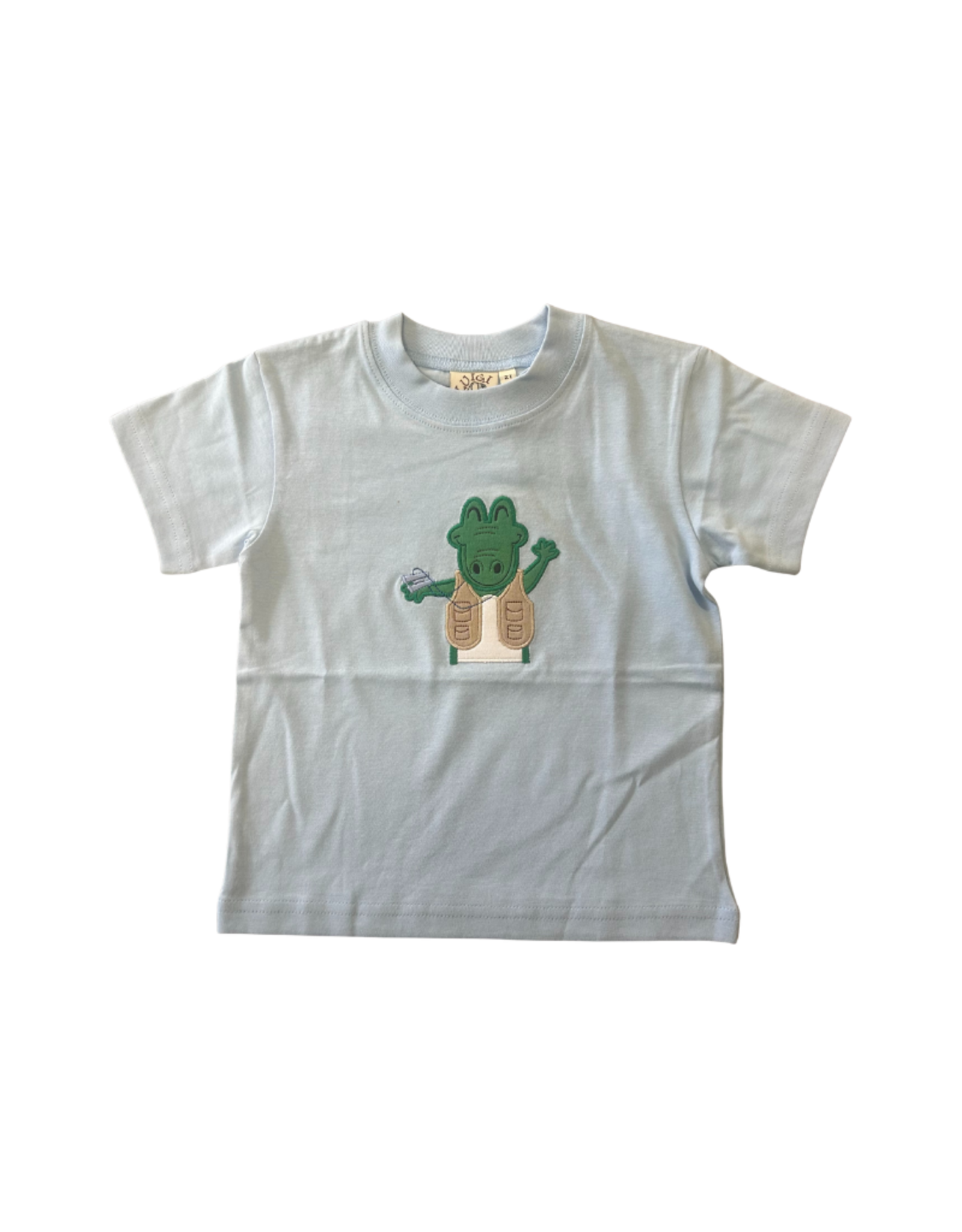 Luigi Boy's SS Shirt Safari Crocodile Sky Blue