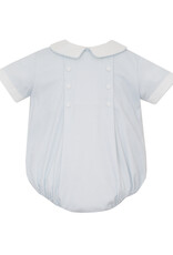 Petit Bebe Blue Windowpane Gingham Boy Bubble