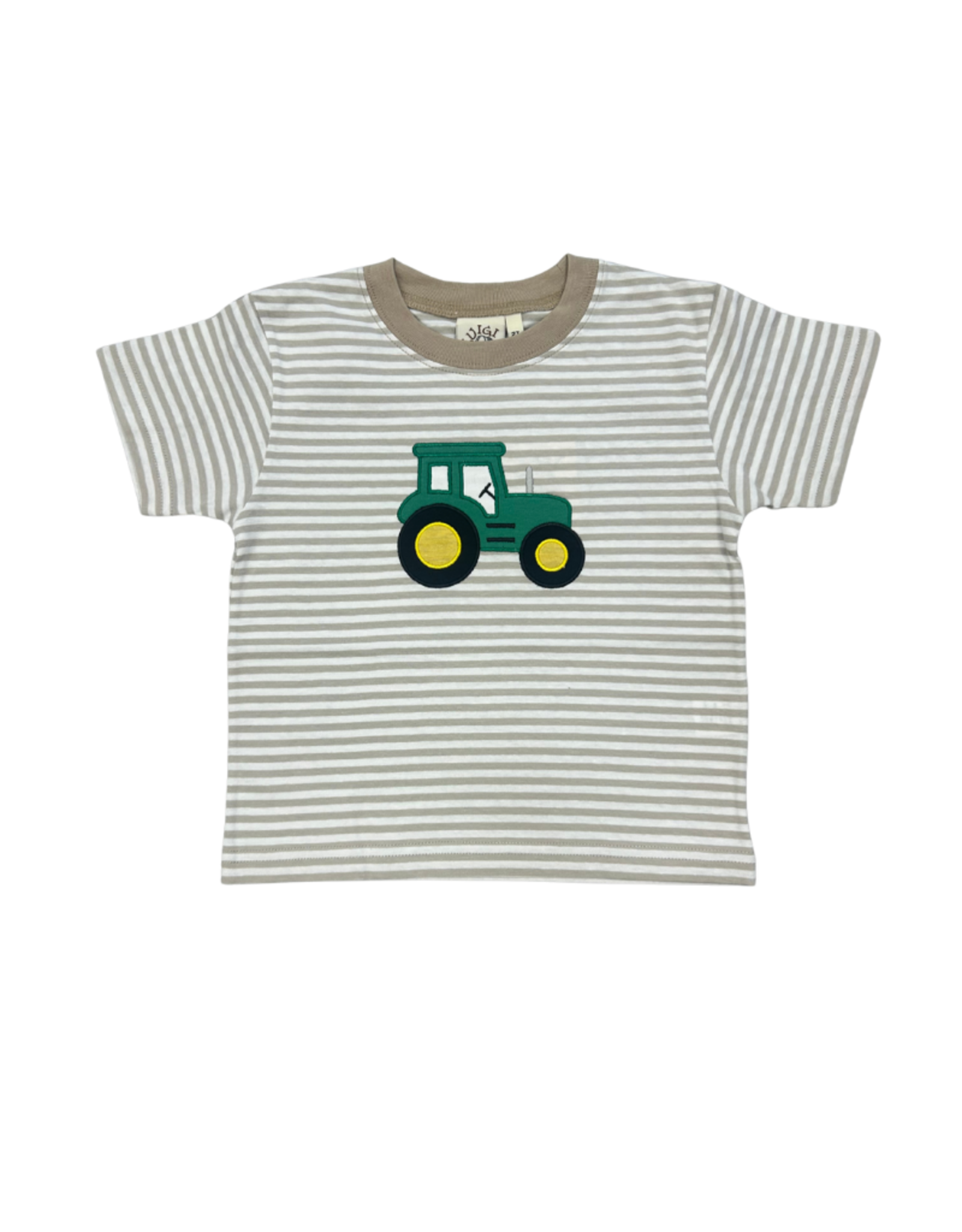 Luigi Boy's SS Shirt Tractor Khaki Stripe