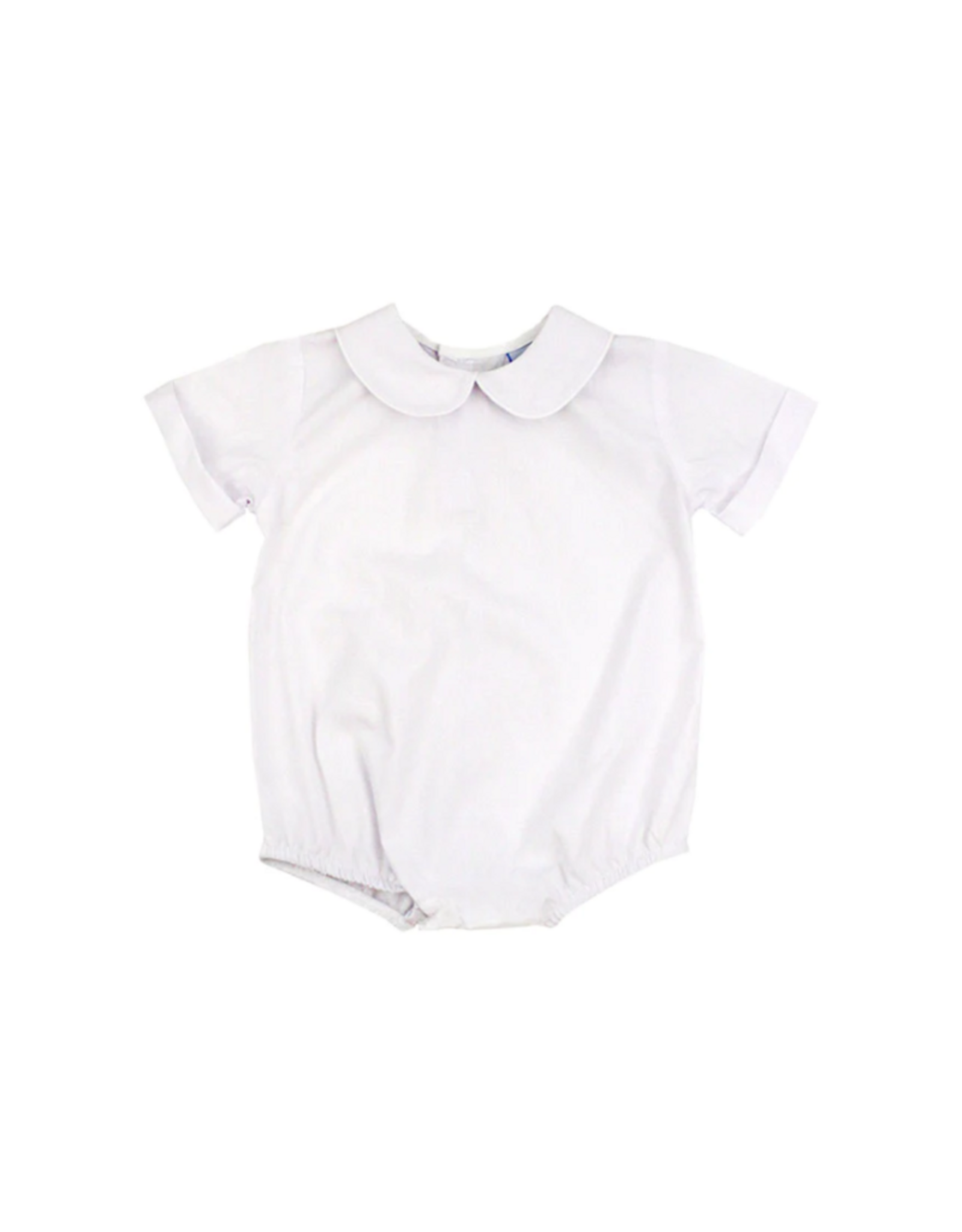 The Bailey Boys Short Sleeve White Woven Boys Peter Pan Onesie