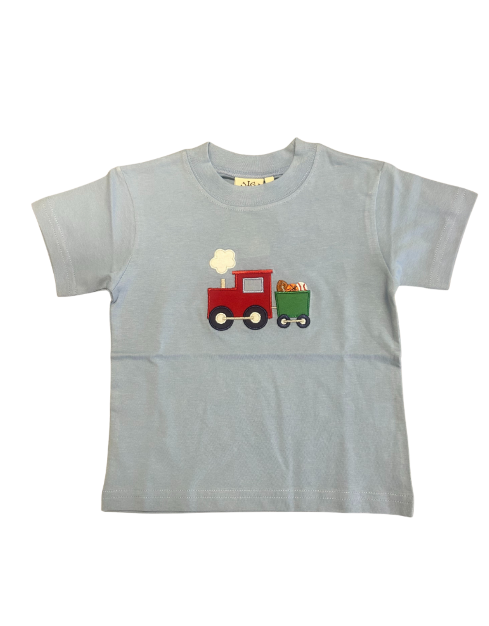 Luigi Boy's SS Shirt Train With Sports Balls Sky Blue
