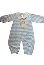 Luigi LS Sky Blue Stripe Unicorn Romper