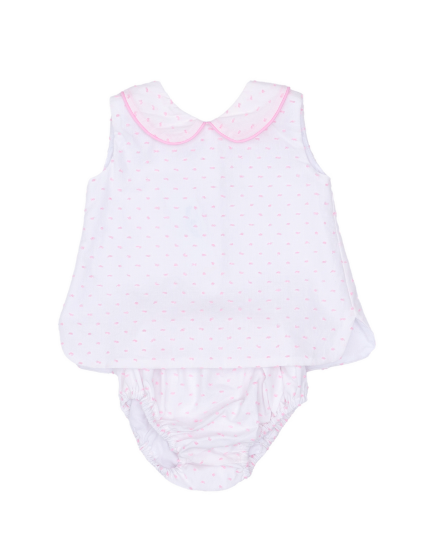 The Oaks Raleigh Diaper Set, Light Pink Swiss Dot