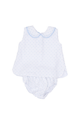 The Oaks Raleigh Diaper Set, Light Blue Swiss Dot