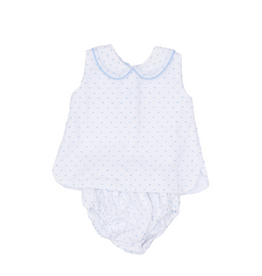 The Oaks Raleigh Diaper Set, Light Blue Swiss Dot