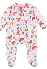 Magnolia Baby Crawfish Season Zip Footie