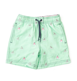 Shade Critters Boy Trunks, H2O and Embr, Mint Shark Icon