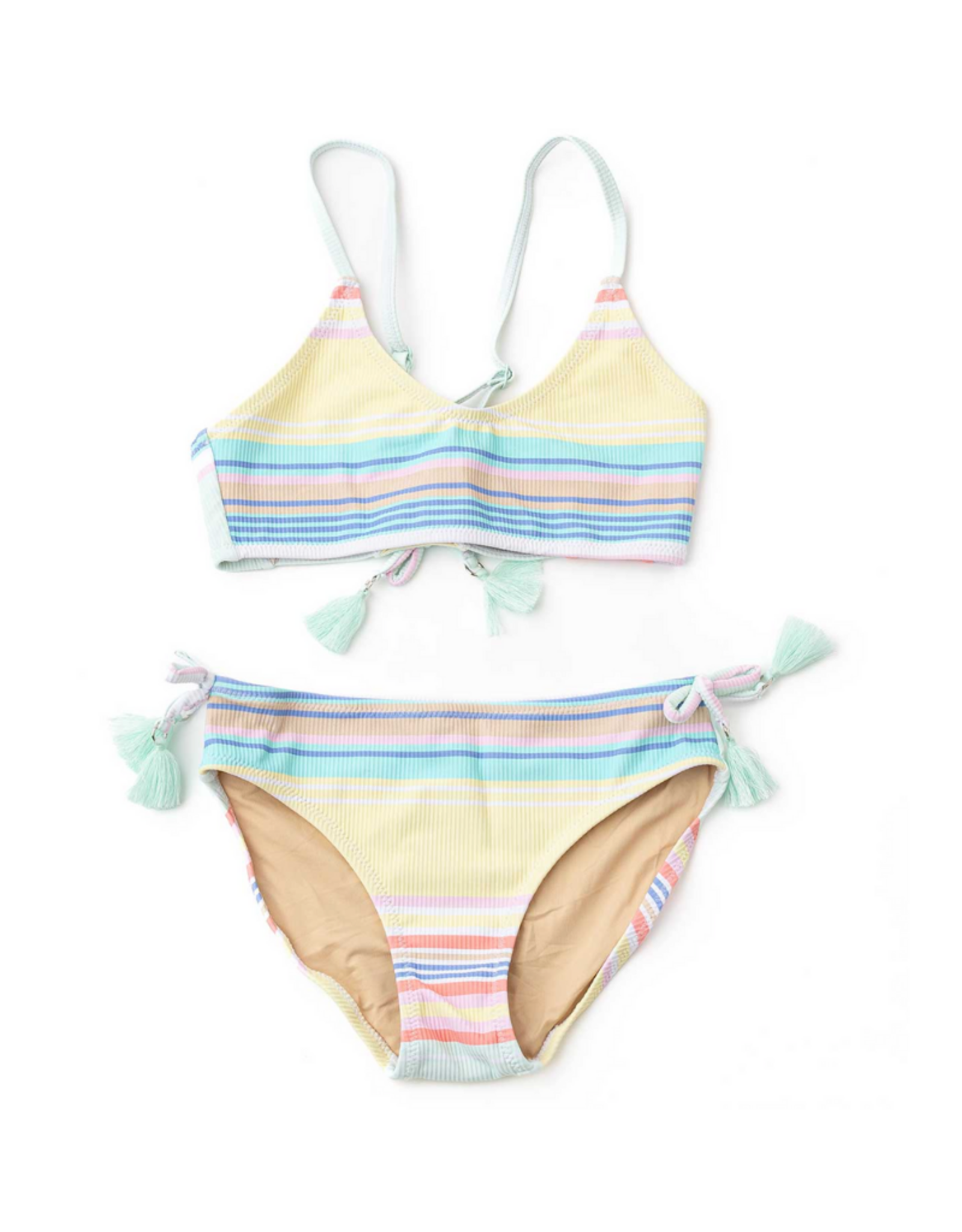 Shade Critters Surfer Stripe Ribbed Tie Back 2pc Set