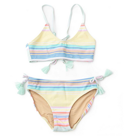 Shade Critters Surfer Stripe Ribbed Tie Back 2pc Set