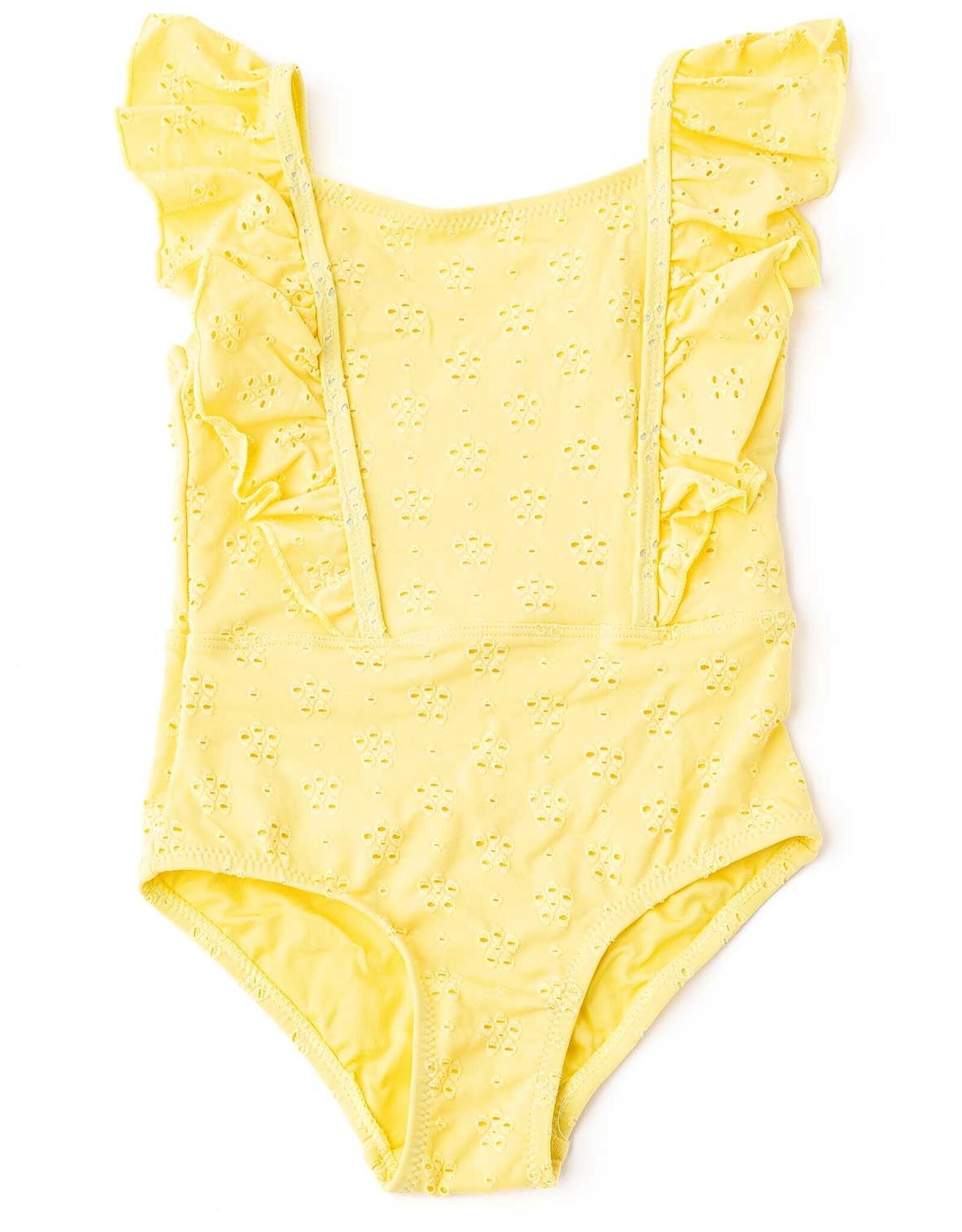 Shade Critters Butter Yellow Eyelet Ruffle Shoulder 1pc