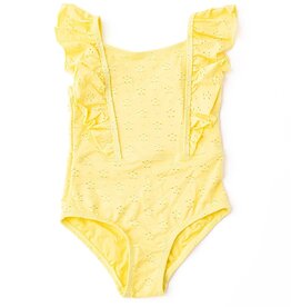 Shade Critters Butter Yellow Eyelet Ruffle Shoulder 1pc