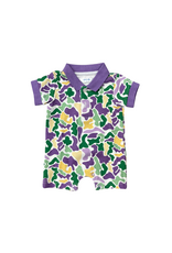 Lulu Bebe LLC Mardi Gras Camo SS Polo Shortall