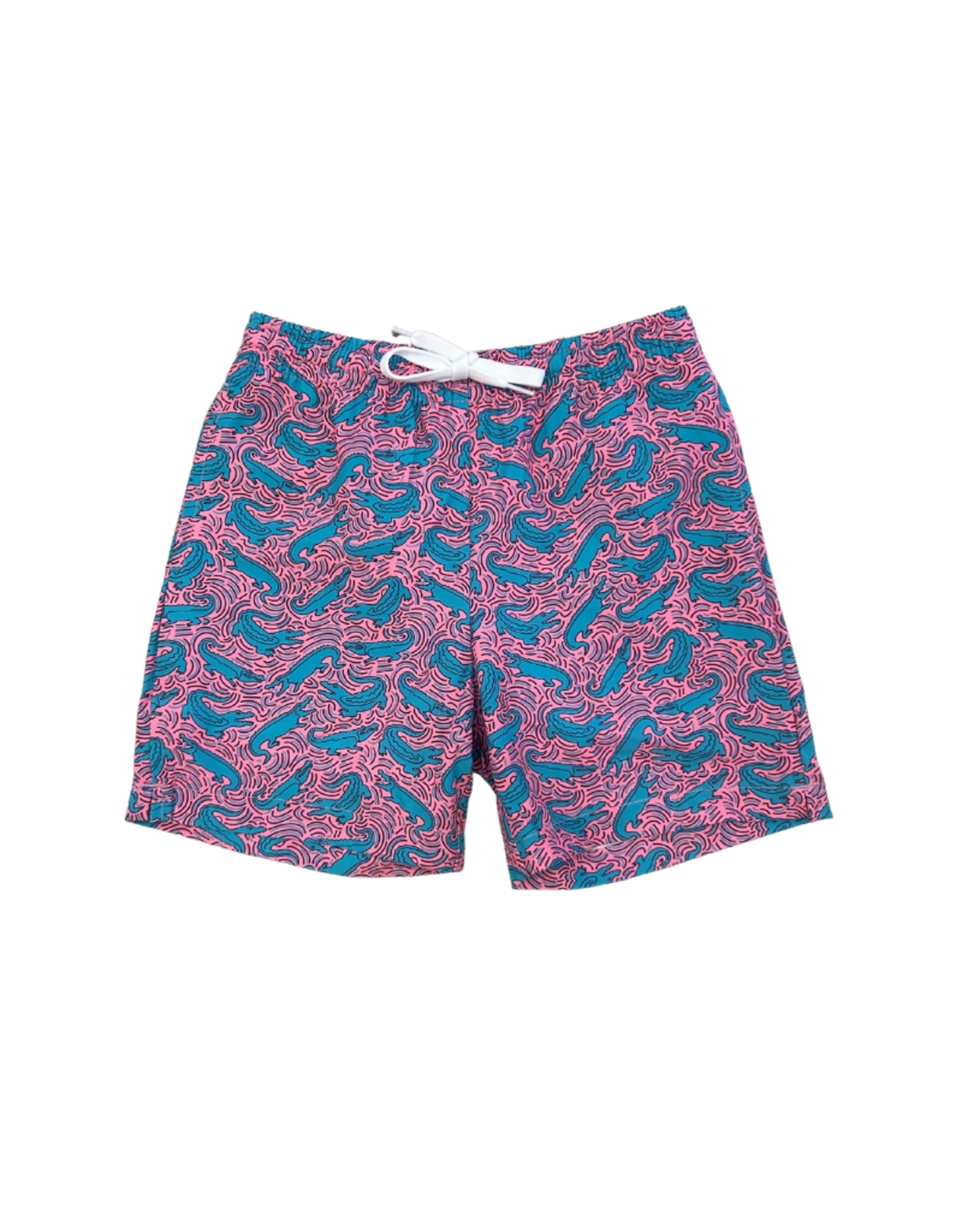 Neon Gators Swim Trunks