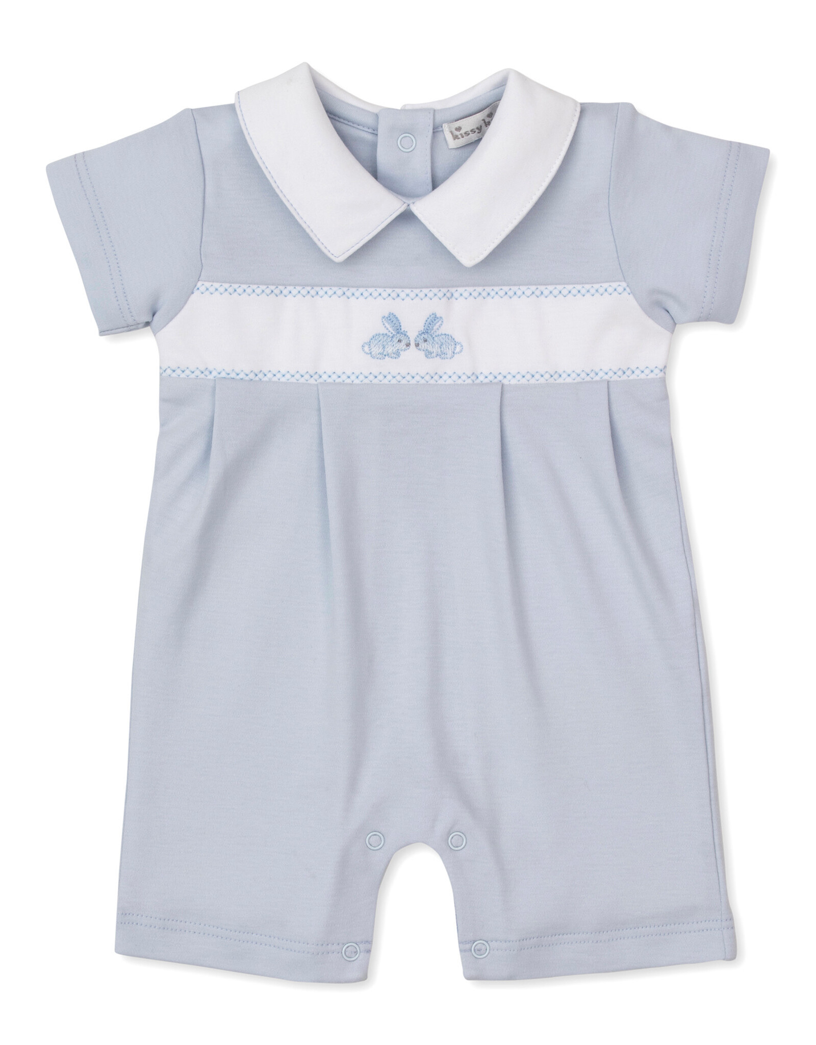 Kissy Kissy Springtime Bunny Fun Short Playsuit, Blue