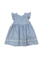 Rosalina Light Blue Seersucker Sundress