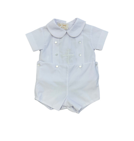 Rosalina White Buttoned Short Set w/ Cross