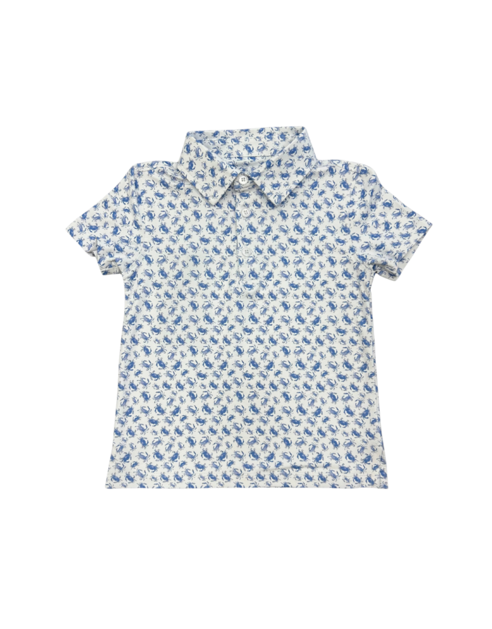Crabby Blues Printed Polo