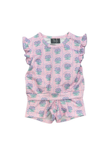 True Pink/Purple Floral Terry Set