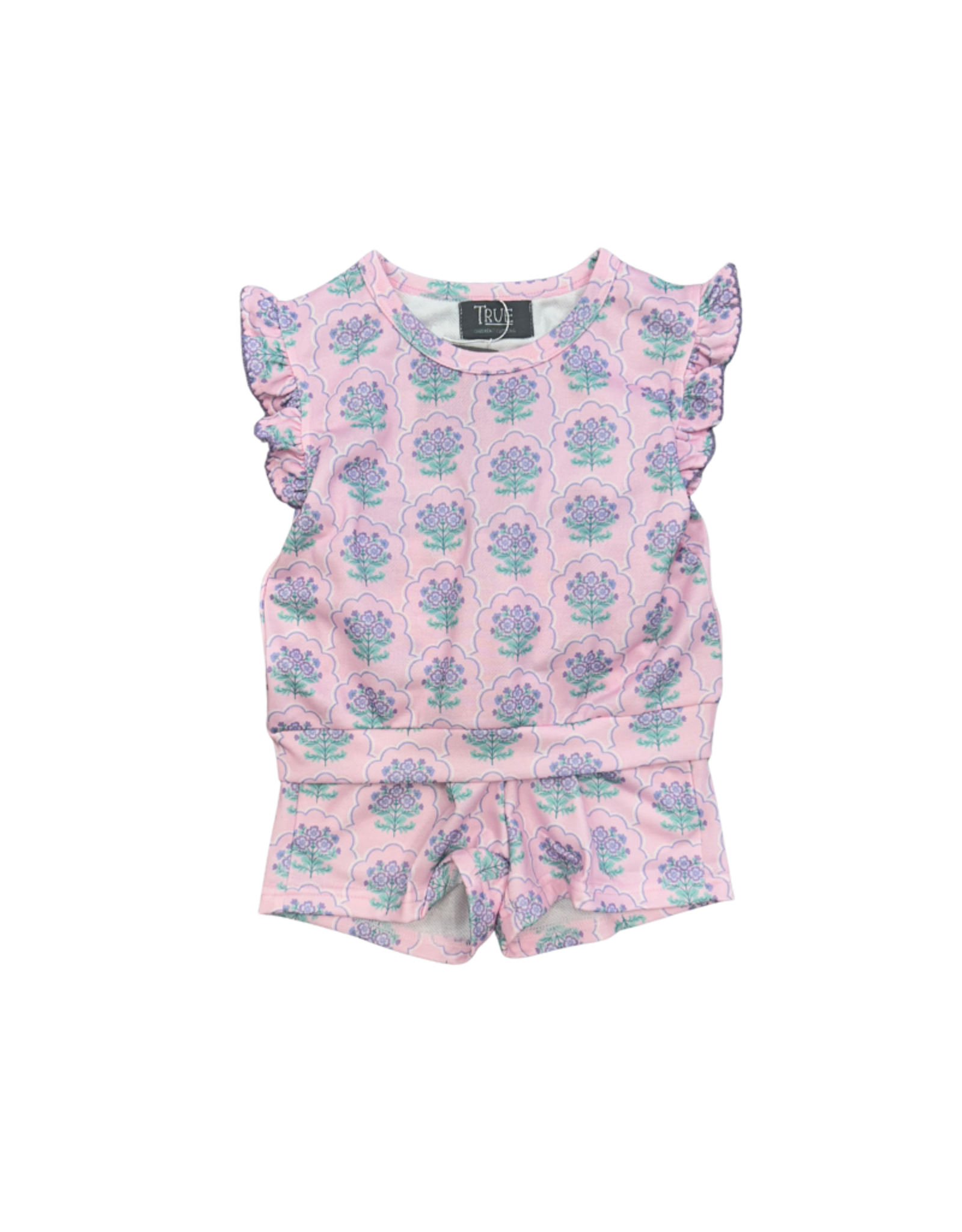 True Pink/Purple Floral Terry Set