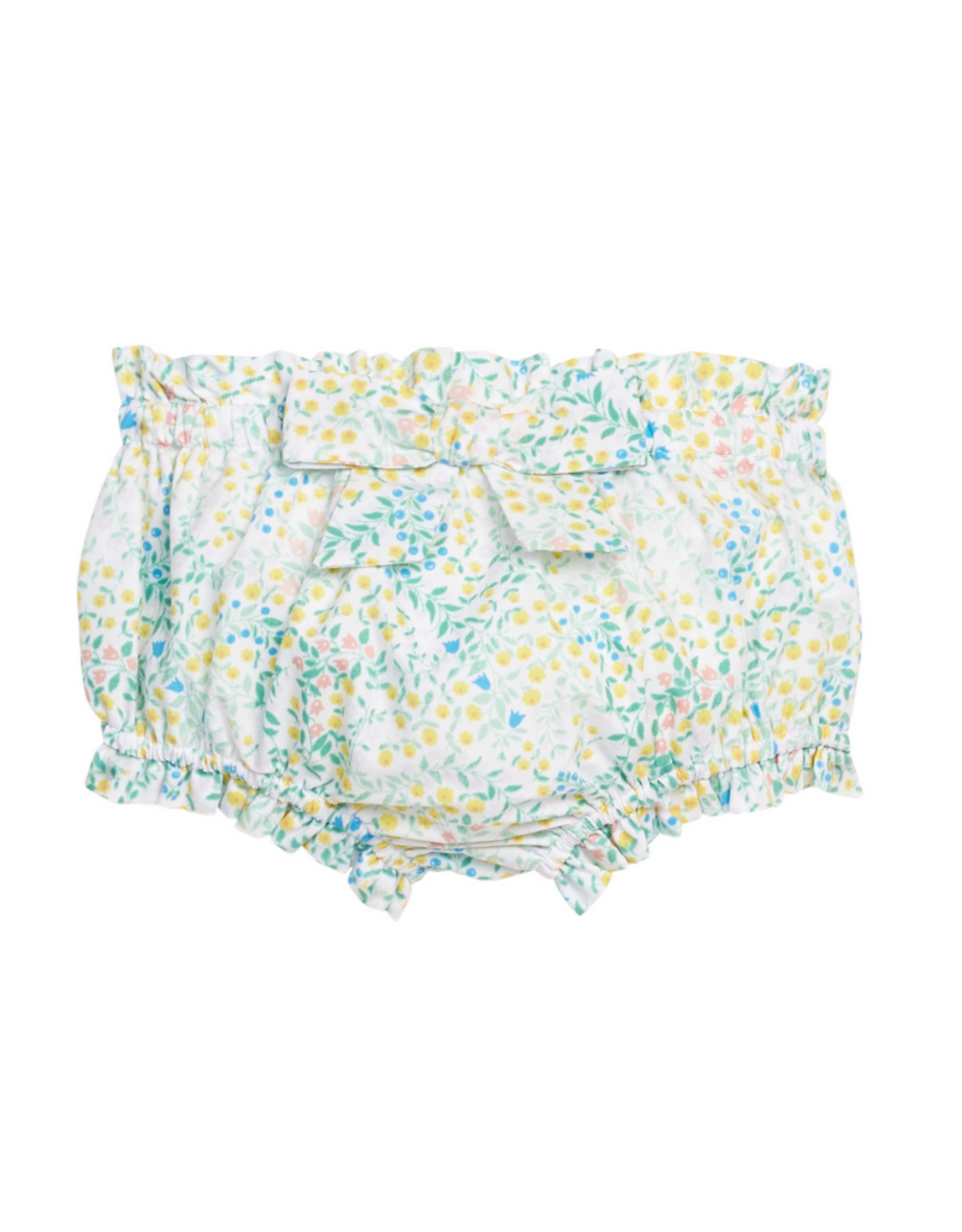 Little English Dottie Bow Diaper Set, Briarcliff Floral