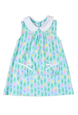 Florence Eiseman Printed Knit Tulip Pocket Dress