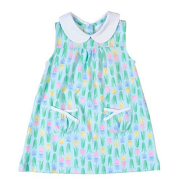 Florence Eiseman Printed Knit Tulip Pocket Dress