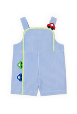 Florence Eiseman Seersucker Shortall with Cars