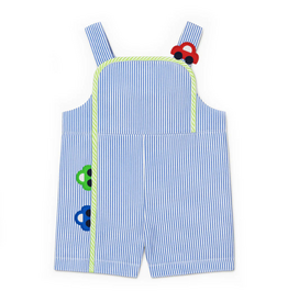 Florence Eiseman Seersucker Shortall with Cars