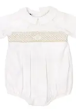 The Bailey Boys Ivory Christening Smocked Bubble