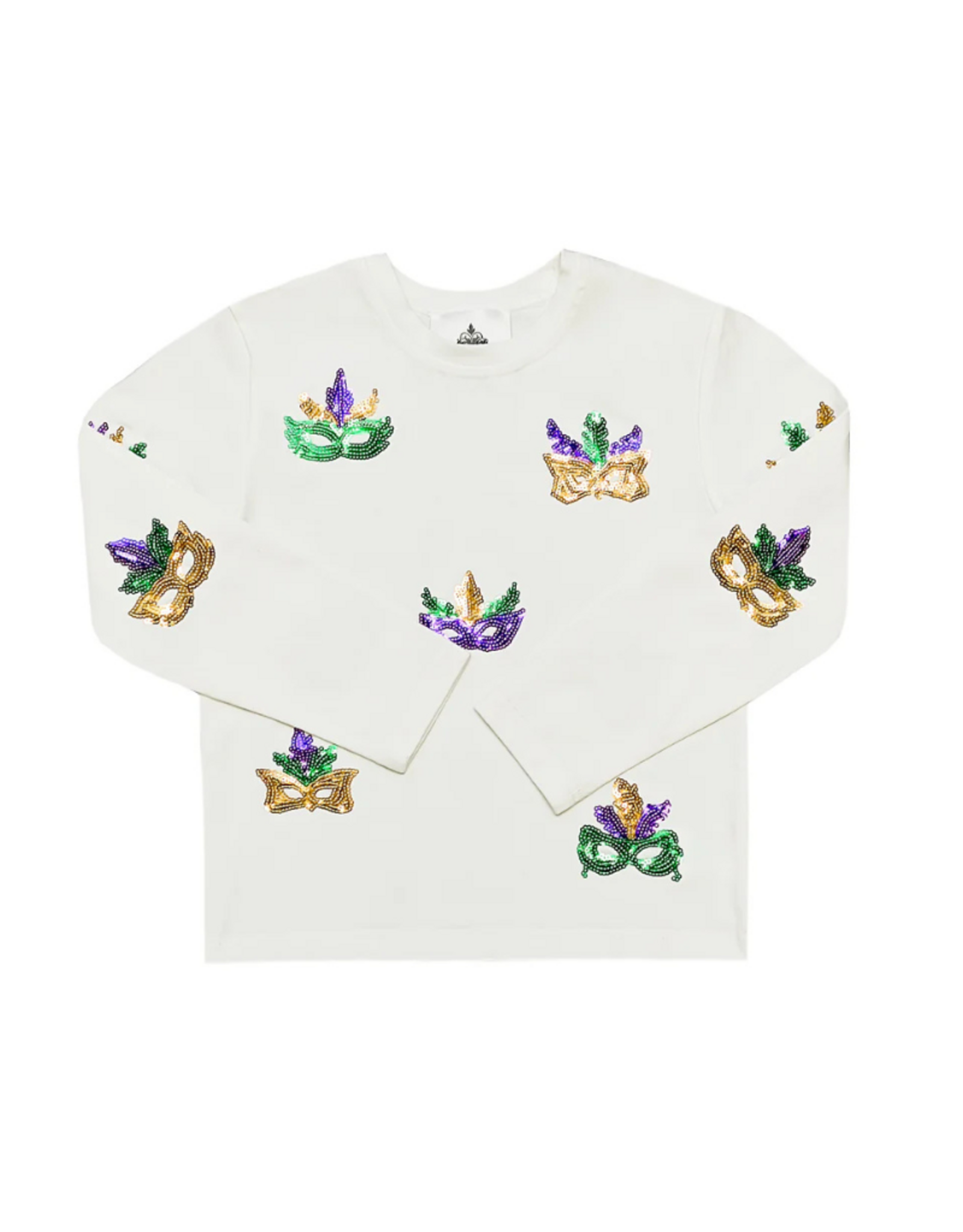 Belle Cher Multi Mask Sequin LS Shirt