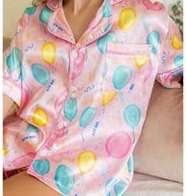 Blended Spirit Silky Birthday Balloons Pj Set