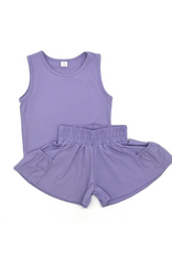 Blended Spirit Lavender Athletic Pocket Short Set