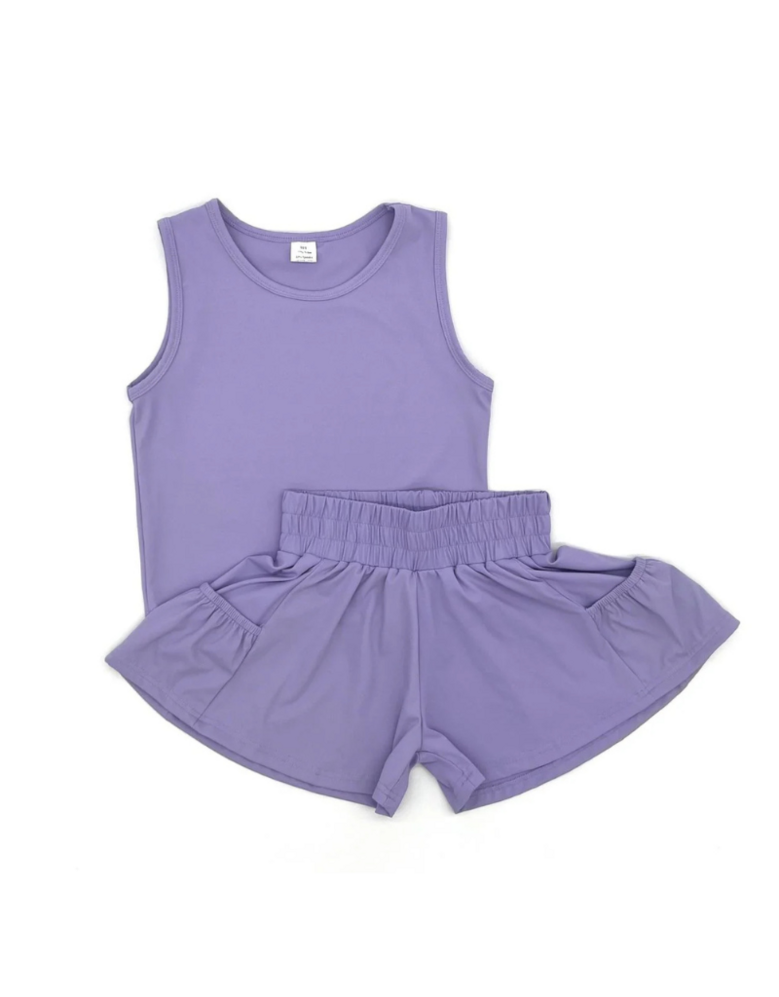 Blended Spirit Lavender Athletic Pocket Short Set