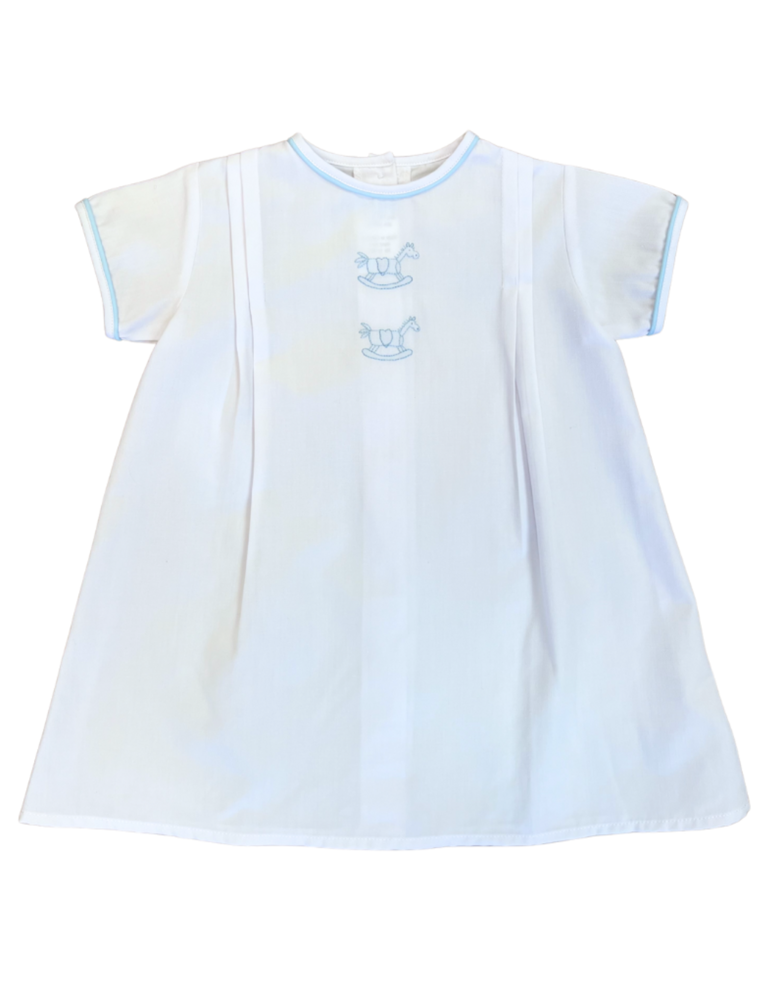 Auraluz Horse Day Gown, White/Blue