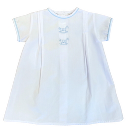 Auraluz Horse Day Gown, White/Blue