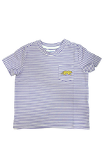 Lulu Bebe LLC Purple Stripe Embr Tiger Crewneck