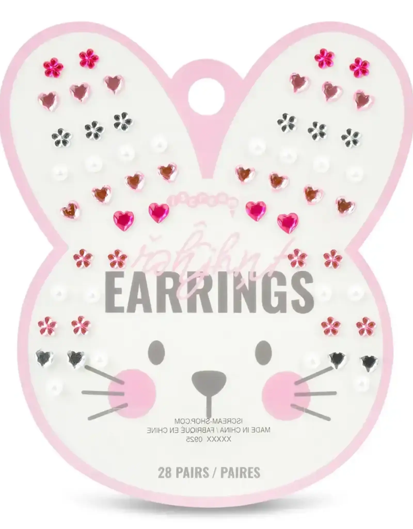 Iscream Bunny Stick On Earrings