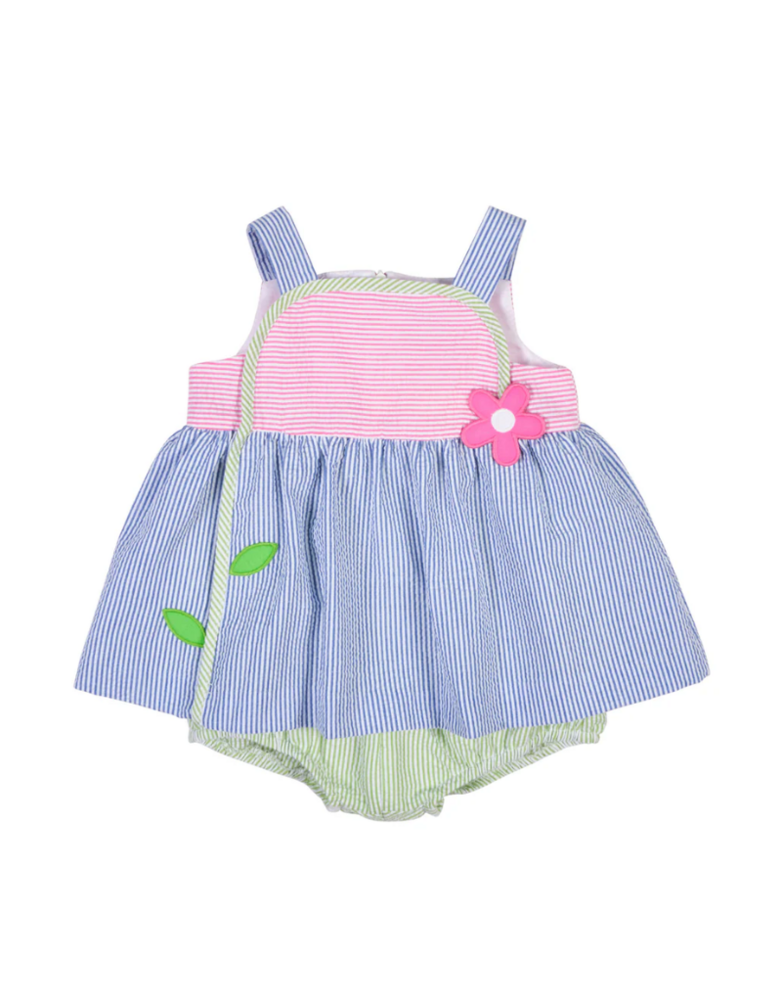 Florence Eiseman Multi Color Seersucker Bubble with Flower