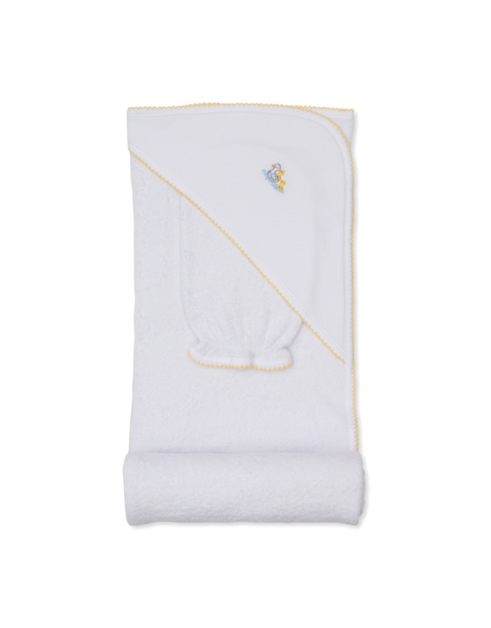 Kissy Kissy Duck Pond Paddles Hooded Towel w/ Mitt Set