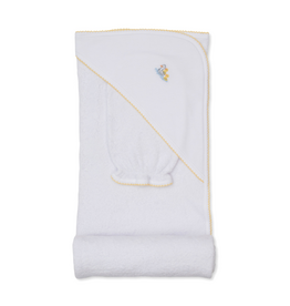 Kissy Kissy Duck Pond Paddles Hooded Towel w/ Mitt Set