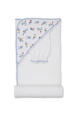 Kissy Kissy Puppy Patch Print Hooded Towel w/ Mitt Set