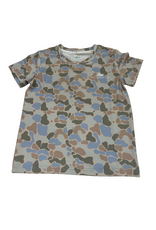 SouthBound Green/Blue Camo SS Performance Tee
