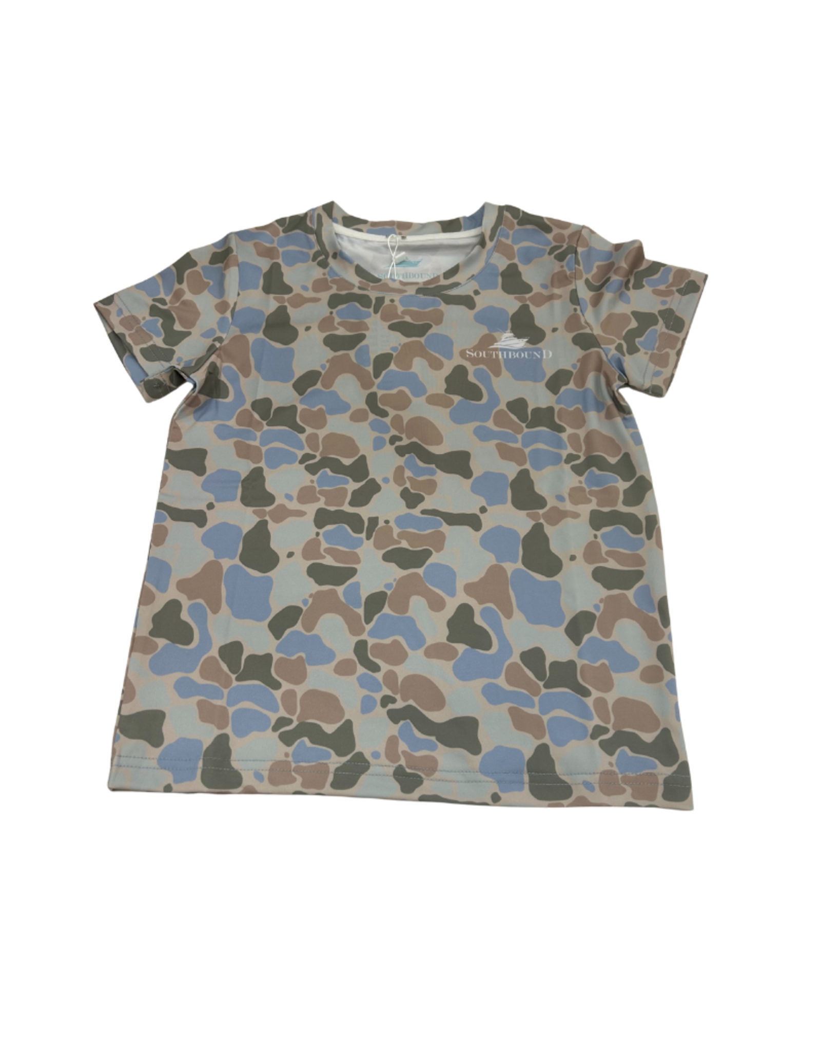 SouthBound Green/Blue Camo SS Performance Tee