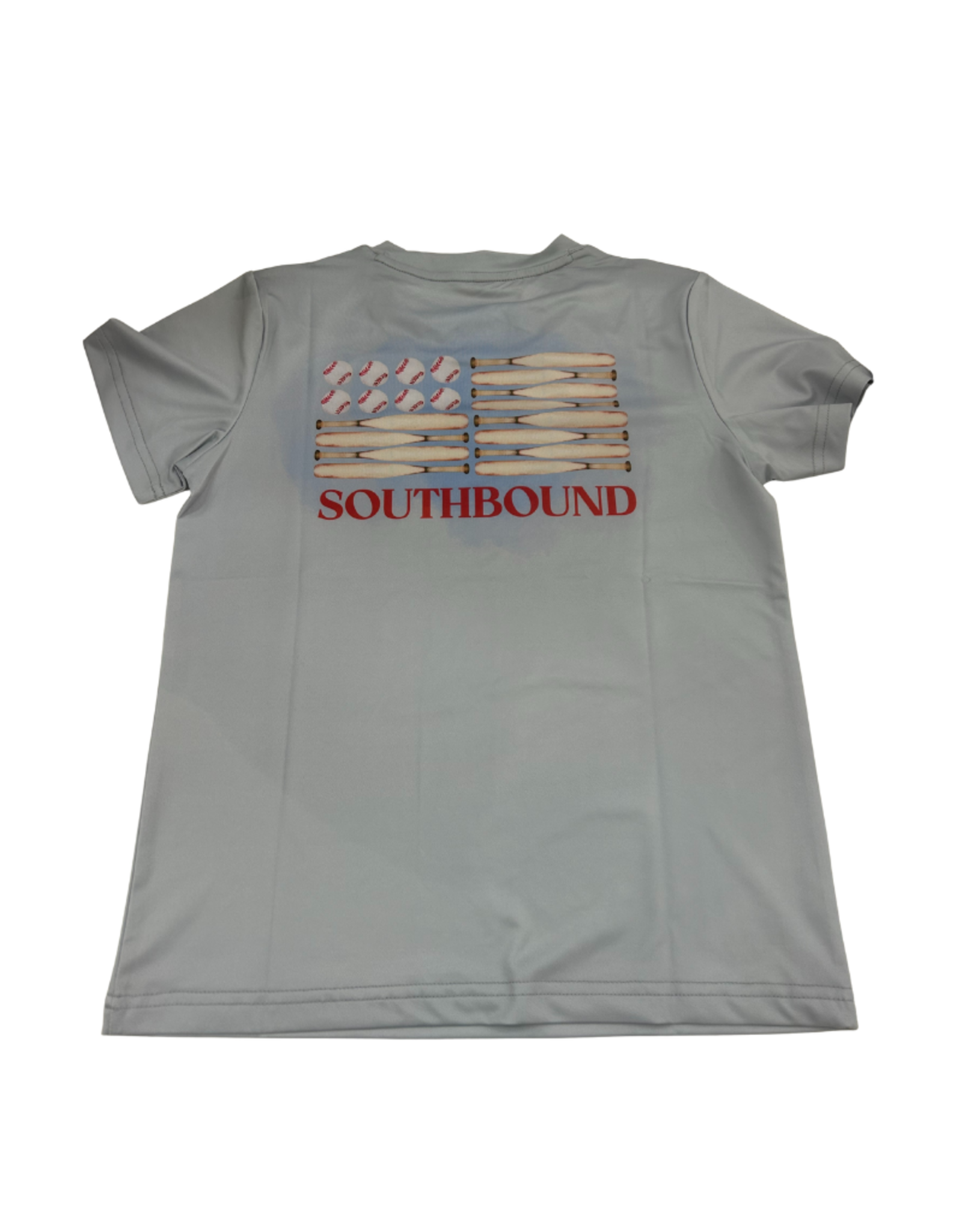 SouthBound Grey Baseball Flag SS Performance Tee