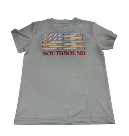 SouthBound Grey Baseball Flag SS Performance Tee