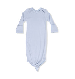 Angel Dear Solid Niagara Mist Rib Knotted Gown 0/3m