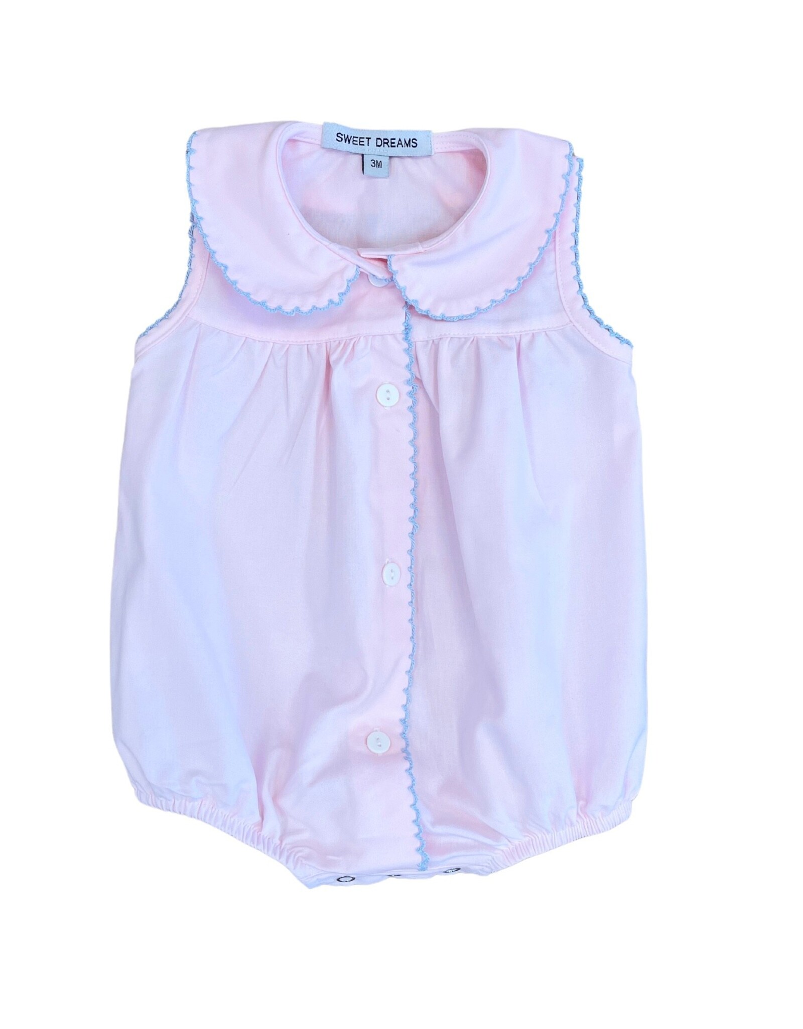 Sweet Dreams Pink w/ Blue Picot Trim Bubble - 3m