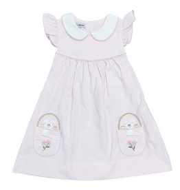 Sweet Dreams Bunny and Basket Pink Dress