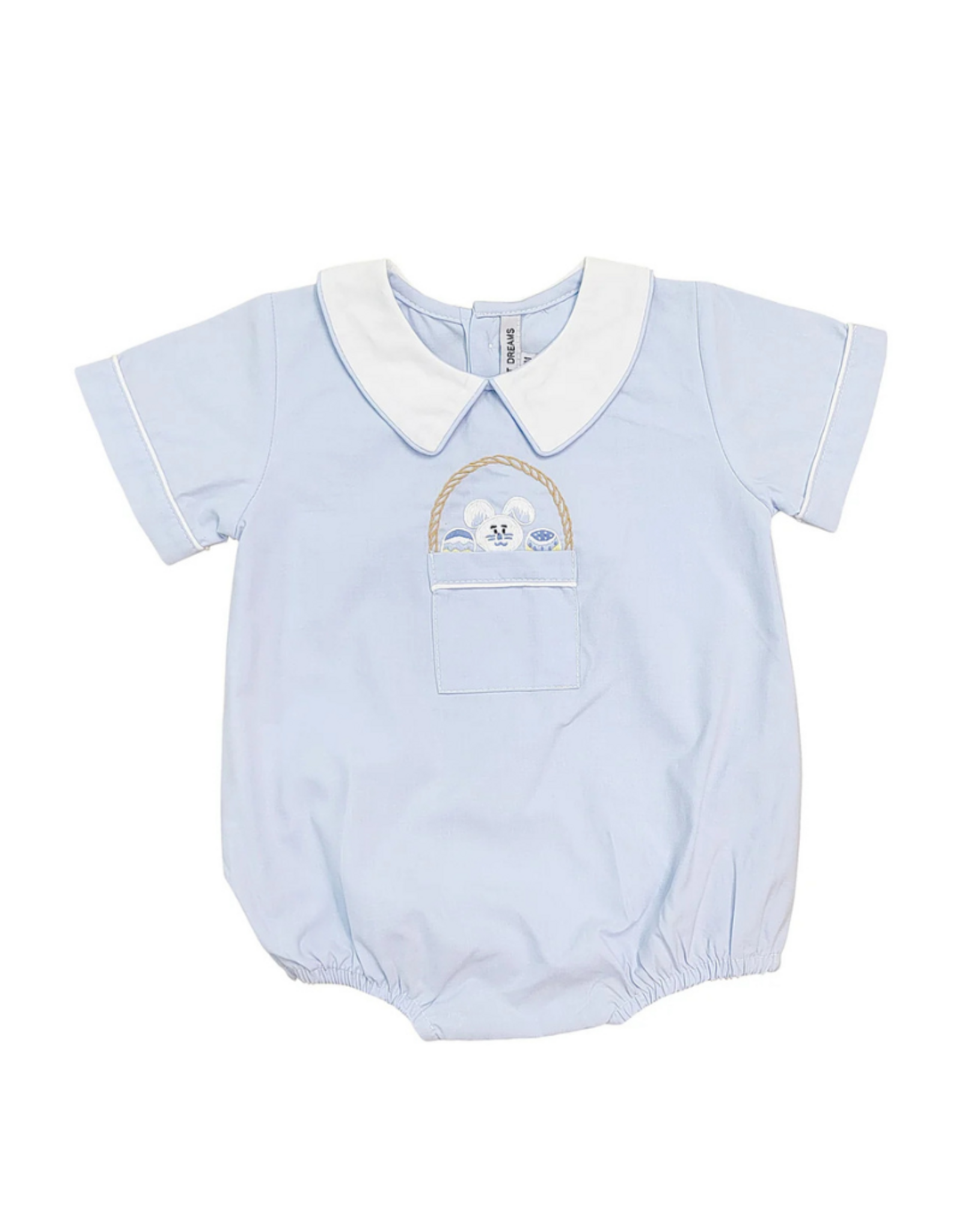 Sweet Dreams Bunny and Basket Blue Bubble